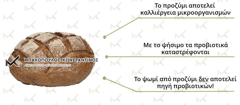 Έχεις προβιοτικά το ψωμί; Μπακόπουλος Διαιτολόγος